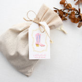 女性のカーボーイブートウェスタン誕生日 ギフトタグ