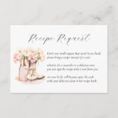 女性のカーボーイブートカントリーブライダルシャワーレシピ要求 エンクロージャーカード (正面)