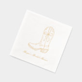 女性のカーボーイブートコケットボウ金ゴールド刻印ナプキン 箔ナプキン (左)