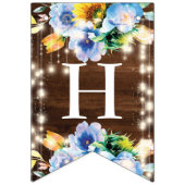 女性のカーボーイブ素朴ーツフローラストリングライト誕生日 バンティングフラッグ (第2の旗)