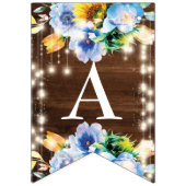 女性のカーボーイブ素朴ーツフローラストリングライト誕生日 バンティングフラッグ (第3の旗)