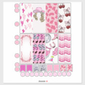 女性のカーボーイプランナーシール シール (シート)