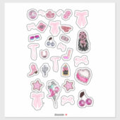 女性のカーボーイプランナーシール シール (シート)