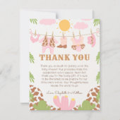 女性のカーボーイベビークロセラインウェスタンサンキューカード シーズンカード (正面)