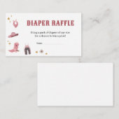 女性のカーボーイベビーシャワーおむつラッフル エンクロージャーカード (正面/裏面)