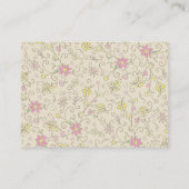 女性のカーボーイベビーシャワーカントリー西ピンクガール エンクロージャーカード (裏面)