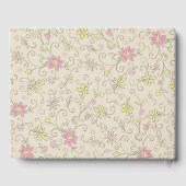 女性のカーボーイベビーシャワーカントリー西ピンクガール ゲストブック (裏面)