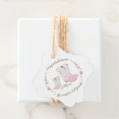 女性のカーボーイベビーシャワーカントリー西ピンクガール フェイバータグ (インサイチュ)