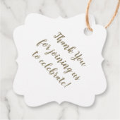 女性のカーボーイベビーシャワーカントリー西ピンクガール フェイバータグ (裏面)