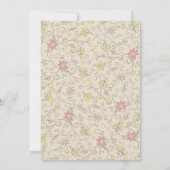 女性のカーボーイベビーシャワーカントリー西ピンクガール 招待状 (裏面)