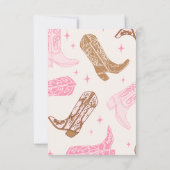 女性のカーボーイベビーシャワーサンキューカード サンキューカード (裏面)