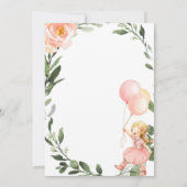 女性のカーボーイベビーシャワー招待状と緑 招待状 (裏面)