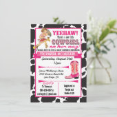 女性のカーボーイベビーシャワー招待状 招待状 (スタンド正面)