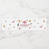 女性のカーボーイベビーシャワー ペットボトルラベル (シングルラベル)