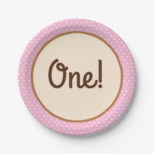 女性のカーボーイホースキッドの誕生日パーティー ペーパープレート (正面)