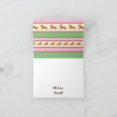 女性のカーボーイホースキッドガールズバースデーパーティーテーマ カード (内部)