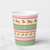 女性のカーボーイホースポニーかわいい1st誕生日パーティーキッズ 紙コップ (右)