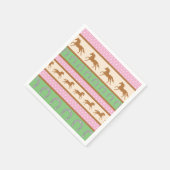 女性のカーボーイホースポニーキュート1st誕生日パーティーテーマ スタンダードカクテルナプキン (角)