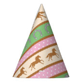 女性のカーボーイホースポニーキュート1st誕生日パーティーテーマ パーティーハット (左)