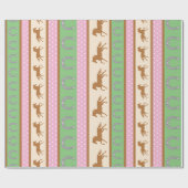 女性のカーボーイホースポニーキュート1st誕生日パーティーテーマ ラッピングペーパー (フラット)