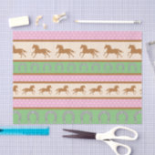 女性のカーボーイホースポニーキュート1st誕生日パーティーテーマ 薄葉紙 (クラフト)