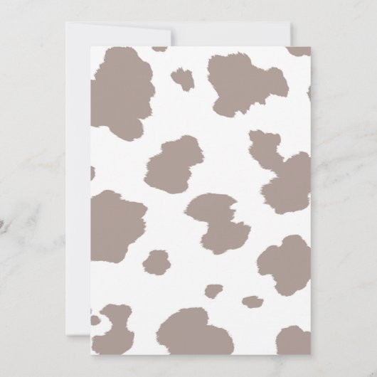 女性のカーボーイボウガールファーストRodeoベビーシャワー 招待状 (裏面)