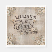 女性のカーボーイボホフローラウエスタンスクリプトペーパーナプキン スタンダードランチョンナプキン (正面)