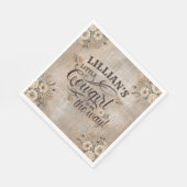 女性のカーボーイボホフローラウエスタンスクリプトペーパーナプキン スタンダードランチョンナプキン (角)