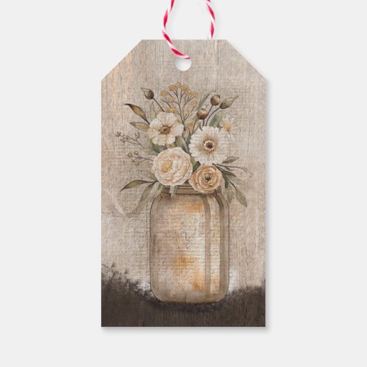 女性のカーボーイボホフローラウエスタンスクリプト ギフトタグ (裏面)