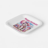 女性のカーボーイポニー1歳誕生日 ペーパープレート (傾斜あり)