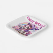 女性のカーボーイポニー8歳誕生日 ペーパープレート (傾斜あり)