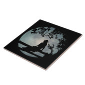 女性のカーボーイムーンアートタイル タイル (側面)