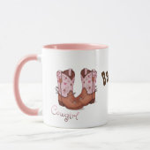 女性のカーボーイモダンブーツ | キュート・ウェスタン マグカップ (左)