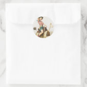 女性のカーボーイライディングピン ラウンドシール (バッグ)