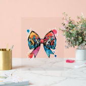 女性のカーボーイライディングホースコケットボウ アクリルサイン (ウェディング)