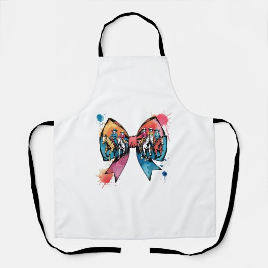 女性のカーボーイライディングホースコケットボウ エプロン