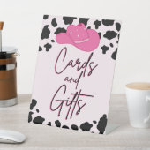 女性のカーボーイラストロデオカード&ギフトサイン 台座サイン (インサイチュ)