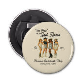 女性のカーボーイラストロデオバチェロレッテクーラーボックス 栓抜き (正面)