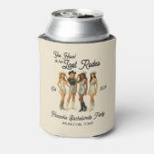 女性のカーボーイラストロデオバチェロレッテクーラーボックス 缶クーラー (缶裏面)