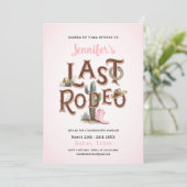 女性のカーボーイラストロデオバチェロレッテ招待状 招待状 (スタンド正面)