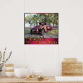 女性のカーボーイラブトラック ポスター (キッチン)