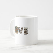 女性のカーボーイラブ コーヒーマグカップ (正面左)