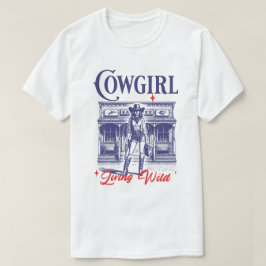 女性のカーボーイリビングワイルドウエストTシャツ Tシャツ