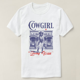 女性のカーボーイリビングワイルドウエストTシャツ Tシャツ