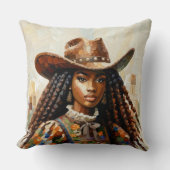女性のカーボーイレジリエンス装飾用クッション クッション (正面)