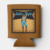 女性のカーボーイレディースナイト 缶クーラー (裏面)