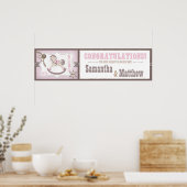 女性のカーボーイロッキングホース赤ちゃんシャワーバナー ポスター (キッチン)