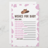 女性のカーボーイロデオは赤ちゃんのシャワー活動を願う 便箋 (正面/裏面)