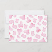 女性のカーボーイロデオウェスタン1st誕生日サンキューカード 招待状 (裏面)