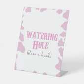 女性のカーボーイロデオウエスタンウォーターリングホールドリンクパーティー 台座サイン (正面)